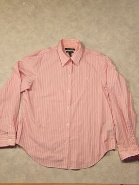 Ralph Lauren Pink and White Pinstripe Men's Dress Shirt
